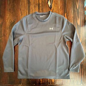 Under Armour NEW Mens Long Sleeve Size Medium M Crew Shirt 1362873 073 Wire Gray